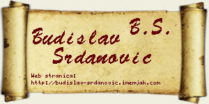 Budislav Srdanović vizit kartica